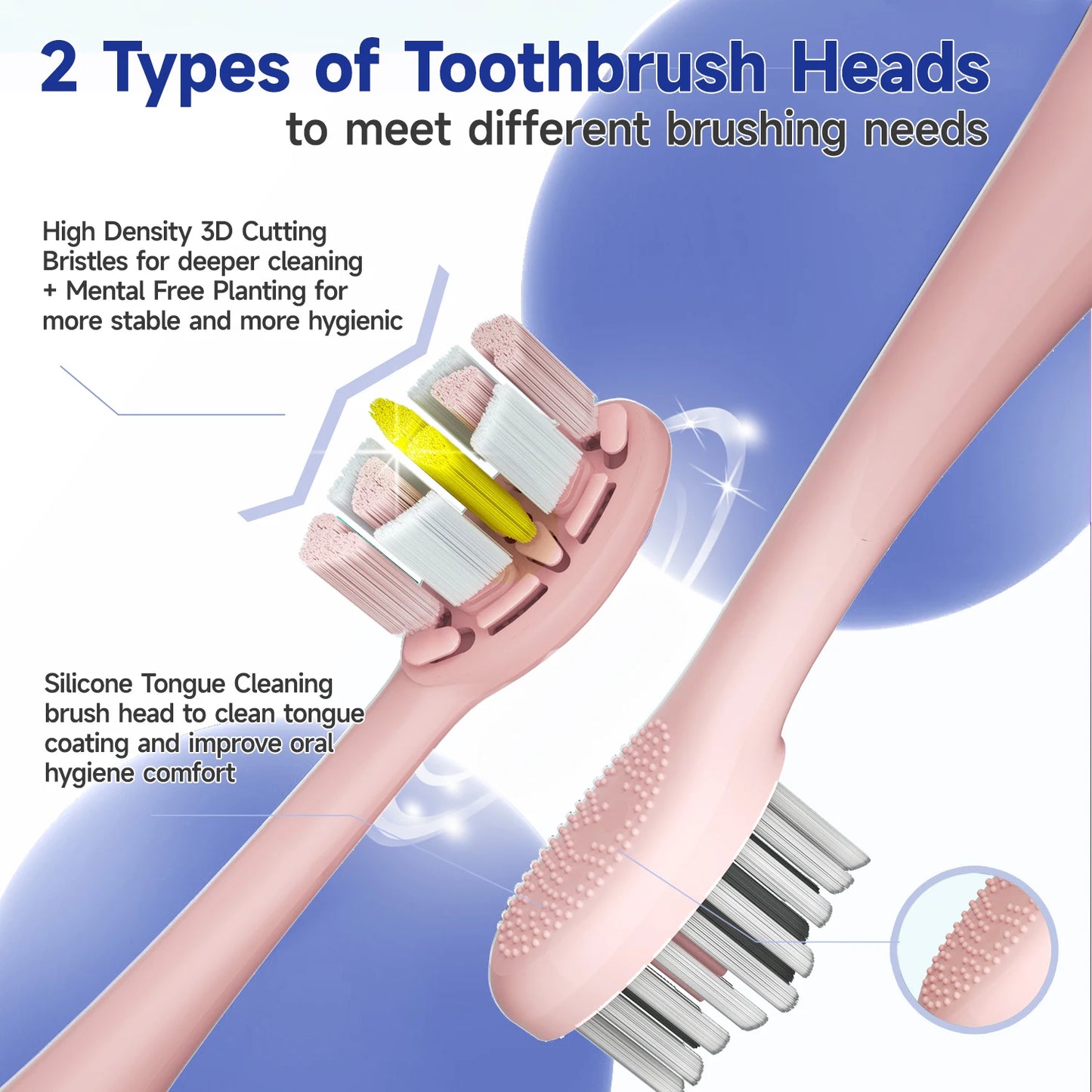 Sonic Toothbrush Electric Toothbrush Touch Control Seamless Button Pressure Sensor with Travel Box Replaceable Brush Head